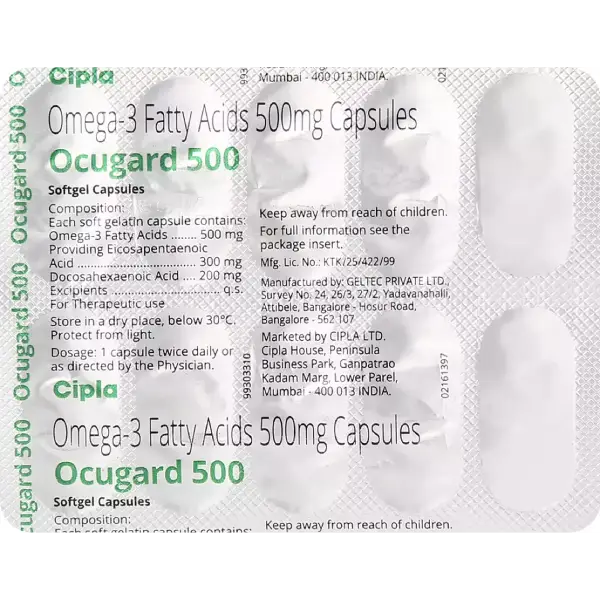 Ocugard 500 Soft Gelatin Capsule